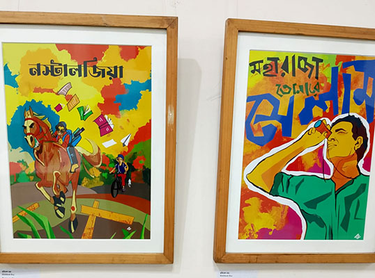 প্রদর্শনীর একাংশ। ছবি: তাসকিনা ইয়াসমিন