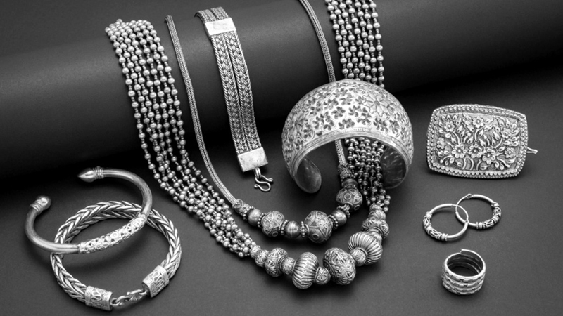 খাঁটি রুপার গয়না। ছবি: সংগৃহীত