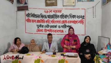 নারী নির্যাতনের বিরুদ্ধে আন্তর্জাতিক প্রতিবাদ দিবস পালিত