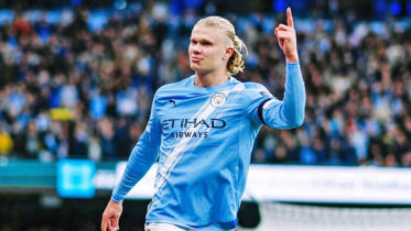 হালান্ডের জোড়া গোলে ম্যানসিটির দাপুটে জয়