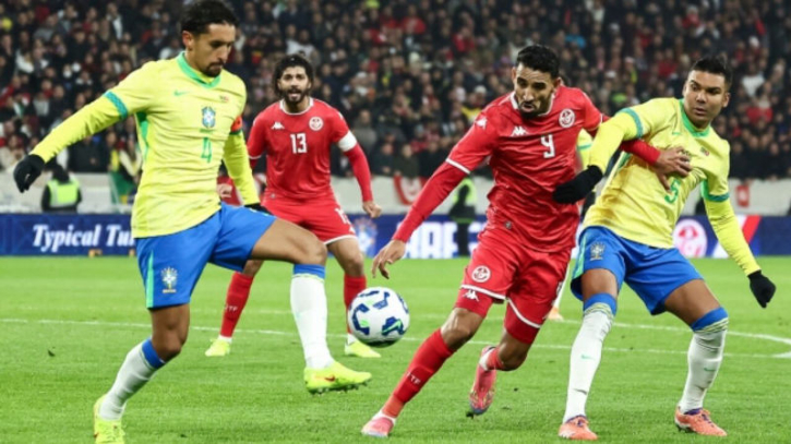 তিউনিসিয়ার কাছে থমকে ব্রাজিল: এস্তেভাওয়ের গোলেও ড্র,