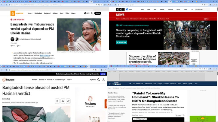 আন্তর্জাতিক গণমাধ্যমে শেখ হাসিনার মামলার রায়