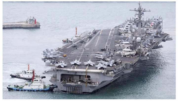 দক্ষিণ কোরিয়ার বন্দরে মার্কিন পারমাণবিক রণতরী