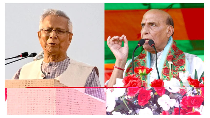 ভারত উত্তেজনাপূর্ণ সম্পর্ক চায় না, ড. ইউনূসকে রাজনাথ