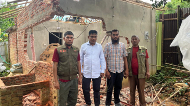 আদালতের নির্দেশে সরকারি বনভূমিতে নির্মিত অবৈধ পাকা ঘর উচেছদ