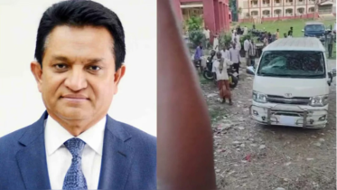 ফরিদপুরে এ. কে. আজাদের ওপর হামলা, গাড়ি ভাঙচুর