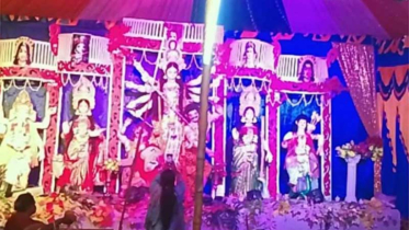 রোহিঙ্গা ক্যাম্পে উৎসবমুখর পরিবেশে দুর্গাপূজা