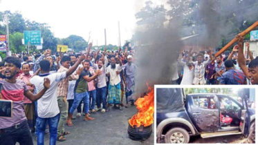 ভাঙ্গায় ৭ ঘণ্টার অবরোধ শেষে যান চলাচল স্বাভাবিক