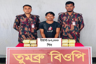তুমব্রু সীমান্তে ৮০ হাজার ইয়াবাসহ রোহিঙ্গা আটক